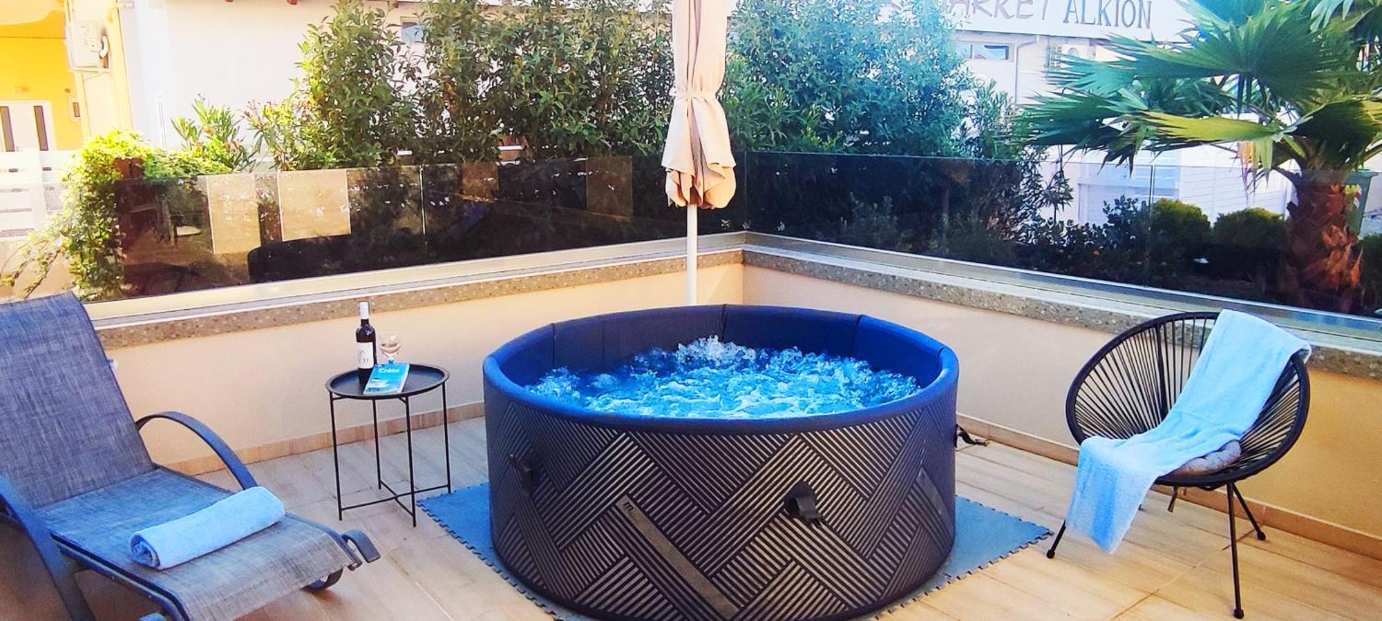 Luxury Villa Eva-Mari With Jacuzzi, 50M From The Beach Stalós Exterior foto